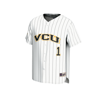 #1 VCU Rams Lightweight Baseball Fashion Jersey - White