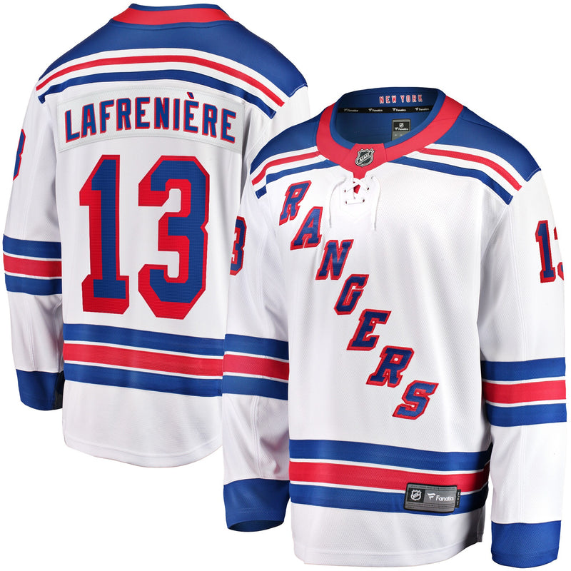 New York Rangers Alexis Lafreniere White Breakaway Jersey