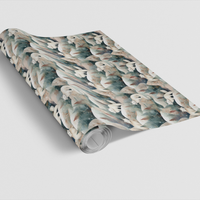 Arctic Wildlife Gift Wrap Roll, Watercolor Winter Fox Wrapping Paper, Nature Lover Christmas Wrapping Paper, Holiday Present Wrap Supplies