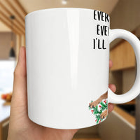 Humorous Sloth Holiday Wreath Coffee Mug, Sloth Christmas Mug, Glossy Ceramic Xmas Mug, Winter Holiday Drinkware Animal Lover Present