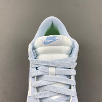 Low Top Sneakers, White Blue Colorway, Lace Up Design, Casual Gift for Sneaker Fans