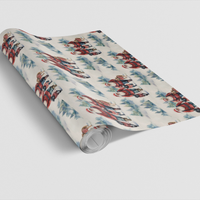 Christmas Dog Gift Wrap, Santa Dog Parade Wrapping Paper, Adorable Holiday Pups Wrapping Paper, Festive Winter Puppy Gift Wrap Roll