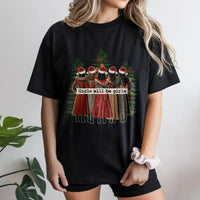 Retro Christmas Besties Shirt, Girls Will Be Girls T-Shirt, Adorable Holiday Graphic Tee, Friends Christmas Party Shirt, Winter Present Women