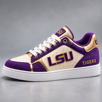LSU in Purple and Gold - Low Top Court Sneakers