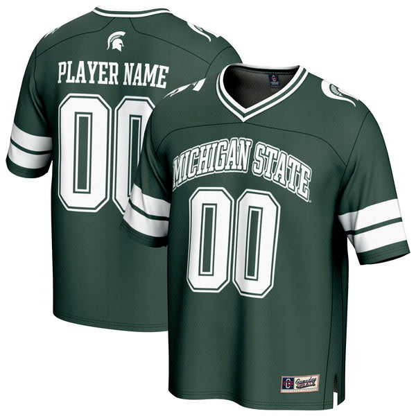 Michigan State Spartans NIL Pick-A-Player Football Fashion Jersey - Green