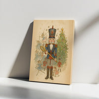 Vintage Christmas Fairies Print, Nutcracker Ballet Canvas Wall Art, Holiday Nutcracker Canvas, Festive Wall Art, Winter Home Decor Canvas