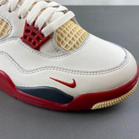 Low Top Sneakers, White Black Red Colorway, Lace Up Design, Casual Gift for Sneaker Fans