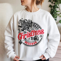 Humorous Krampusnacht Sweatshirt, Krampus Christmas Sweatshirt, Sarcastic Krampus Holiday Crewneck, Goth Christmas Pullover, Creepmas Present