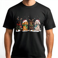Festive Dog Santa Hat Shirt, Dachshund Christmas T-Shirt, Adorable Dachshund Graphic Tee, Dachshund Dog Lover Shirt, Holiday Xmas Present