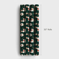 Green Watercolor Alpaca Gift Wrap, Christmas Llama Wrapping Paper, Festive Animal Wrapping Paper Roll, Holiday Farm Gift Wrap