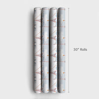 Watercolor Eiffel Tower Gift Wrap, Paris Christmas Wrapping Paper, Parisian Holiday Wrapping Paper, French Winter Wonderland Gift Wrap Roll