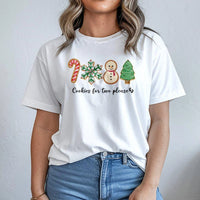 Adorable Gingerbread Pregnancy Reveal T-Shirt, Cookies for Two Please Shirt, Christmas Expecting Mom Graphic Tee, Holiday Baby Announcement Tee