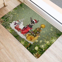 Merry Christmas Snow Tree Welcome Mat, Chihuahua Christmas Doormat, Holiday Dog Door Mat, Winter Entryway Decor, Xmas Pet Lover Present