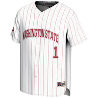 #1 Washington State Cougars Lightweight Baseball Jersey - White