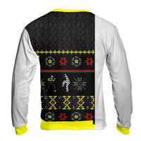 Retro Gamer Ugly Christmas Sweater, Fighting Game Pixel Art Sweatshirt, 8-Bit Arcade Holiday Crewneck, Video Game Xmas Sweatshirt Present