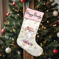 First Christmas 2025 Stocking, Baby Elephant Christmas Stocking, Personalized Baby Holiday Stocking, Adorable Keepsake Stocking, Newborn Present