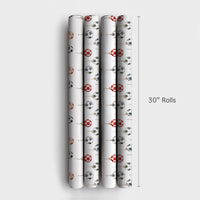 Watercolor Soccer Ornament Gift Wrap, Soccer Ball Christmas Wrapping Paper, Sports Holiday Wrapping Paper, Soccer Fan Gift Wrap Roll