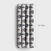 Retro Baseball Christmas Gift Wrap, Vintage Baseball Santa Wrapping Paper, Sports Santa Wrapping Paper, Holiday Baseball Gift Wrap Roll