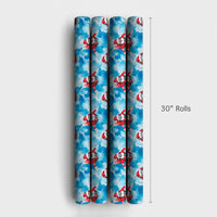 Underwater Diving Holiday Gift Wrap, Scuba Santa Christmas Wrapping Paper, Ocean Christmas Wrapping Paper, Tropical Secret Santa Gift Wrap