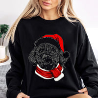 Festive Shih Tzu Holiday Crewneck, Santa Paws Christmas Dog Sweatshirt, Adorable Dog Lover Xmas Sweater, Winter Holiday Pullover Present