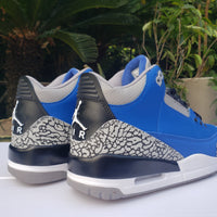 Low Top Sneakers, Blue Black Colorway, Lace Up Design, Casual Gift for Sneaker Fans