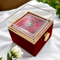Gold CZ Crystal Pendant Jewelry, Niece Love Knot Necklace from Aunt, Sentimental Niece Birthday Present, Christmas Necklace