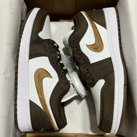 Low Top Sneakers, Brown White Colorway, Lace Up Design, Casual Gift for Sneaker Fans