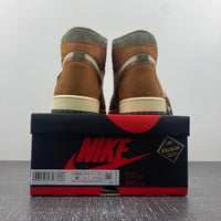 High Top Sneakers, Off White Green Brown Colorway, Lace Up Design, Casual Gift for Sneaker Fans