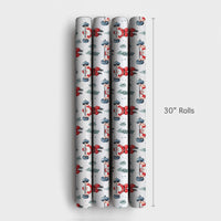 Fitness Gym Christmas Gift Wrap, Weightlifting Santa Wrapping Paper, Barbell Santa Wrapping Paper, Bodybuilder Holiday Paper