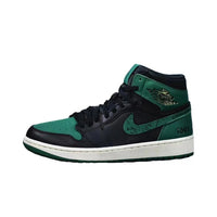 Retro High Top Golf Shoes, Black Green Colorway, Lace Up Design, Casual Gift for Shoe Lovers