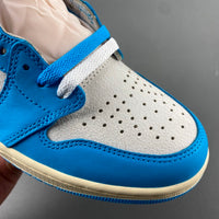 High Top Sneakers, Blue White Colorway, Lace Up Design, Casual Gift for Sneaker Fans