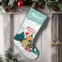 First Christmas 2025 Baby Stocking, Dinosaur Christmas Stocking, Personalized Holiday Stocking, Custom Name Stocking, Xmas Keepsake Present