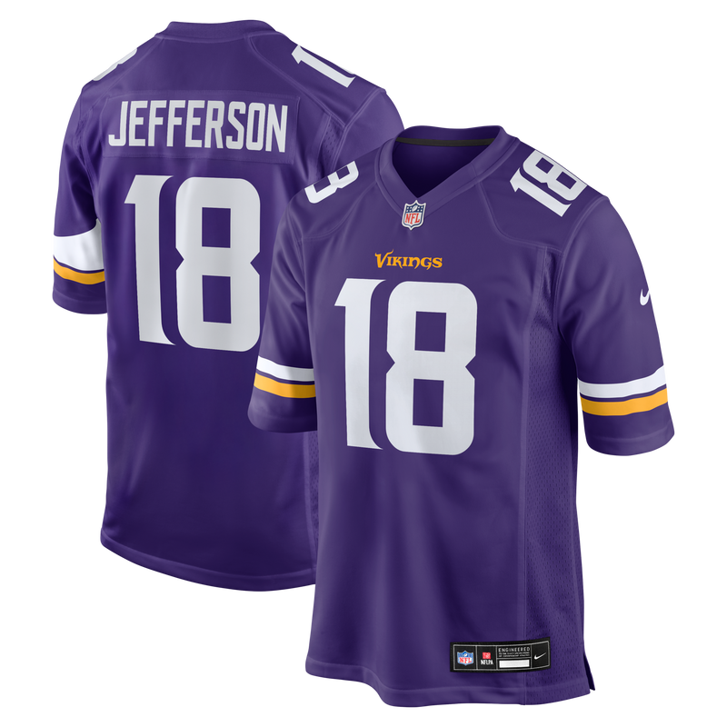 Minnesota Vikings Justin Jefferson Purple Game Jersey