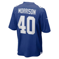 New York Giants Joe Morrison Royal Retired Player Jersey