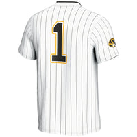 #1 Missouri Tigers Lightweight Softball Jersey - White