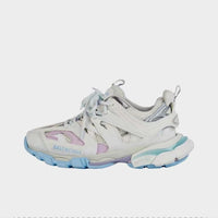 Low Top Sneakers, White Navy Colorway, Lace Up Design, Casual Gift for Sneaker Fans