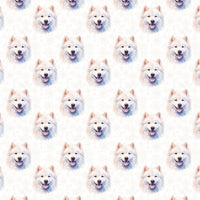 Winter Snowflake Dog Breed Gift Wrap, Samoyed Wrapping Paper, Christmas Holiday Dog Wrapping Paper, Samoyed Lover Present Paper Roll