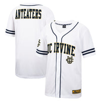 UC Irvine Anteaters Free Spirited Mesh Button-Up Baseball Jersey - White