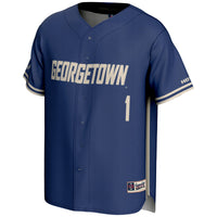#1 Georgetown Hoyas Lightweight Baseball Fashion Jersey - Navy