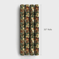 Teddy Bear Rocking Horse Gift Wrap, Vintage Toy Christmas Wrapping Paper, Nostalgic Xmas Wrapping Paper Roll, Retro Holiday Gift Wrap