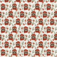 Woodland Animal Gift Wrap, Christmas Raccoon Wrapping Paper, Winter Raccoon Wrapping Paper, Holiday Wildlife Gift Wrap