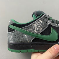 Low Top Sneakers, Black Green Gray Colorway, Lace Up Design, Casual Gift for Sneaker Fans