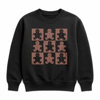 Retro Christmas Cookie Sweatshirt, Checkered Gingerbread Man Sweatshirt, Adorable Holiday Crewneck, Vintage Winter Pullover Sweatshirt