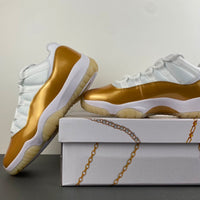 Low Top Sneakers, White Gold Colorway, Lace Up Design, Casual Gift for Sneaker Fans