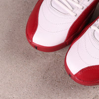 High Top Sneakers, White Red Colorway, Lace Up Design, Casual Gift for Sneaker Fans