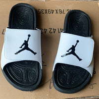 Slides, White Black Colorway, Slip On Design, Casual Gift for Shoe Lovers