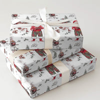 Humorous BBQ Christmas Wrapping Paper, Grilling Santa Wrapping Paper, Winter Cookout Holiday Gift Wrap, Grill Master Gift Wrapping Paper Roll