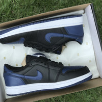 Low Top Sneakers, Blue Black Navy Colorway, Lace Up Design, Casual Gift for Sneaker Fans