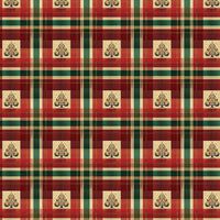 Vintage Tartan Gift Wrap, Christmas Tree Wrapping Paper, Holiday Plaid Tree Wrapping Paper, Winter Forest Gift Wrap