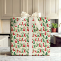 Watercolor Holiday Gift Wrap Roll, Christmas Gnome Wrapping Paper, Scandinavian Gnome Present Paper, Adorable Winter Holiday Gift Wrapping Paper